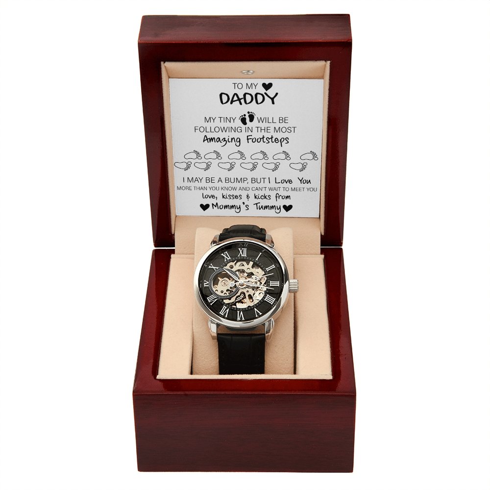 To My Daddy Gift Watch | I May Be A Bump | Father's Day Gift | Jewelry | PB24-WOOD, PROD-2228696, PT-4320, USER-43062, W30044 | TageUnlimited