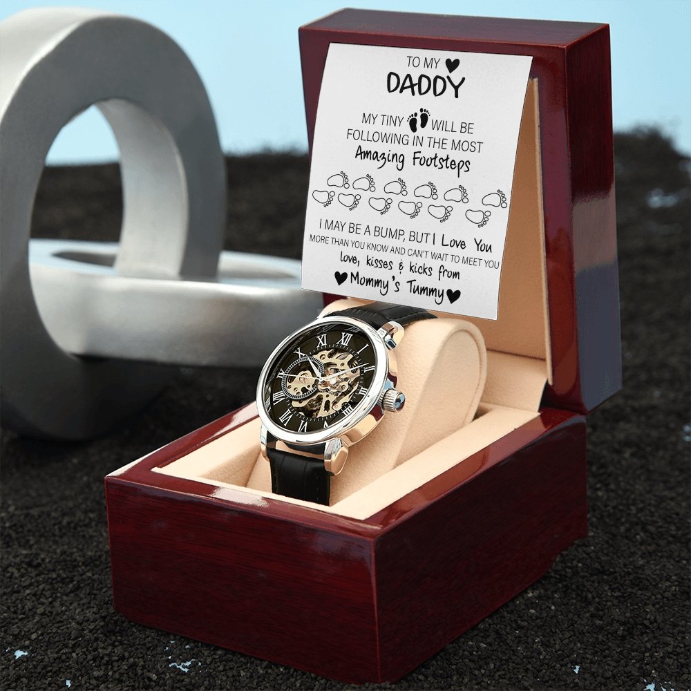 To My Daddy Gift Watch | I May Be A Bump | Father's Day Gift | Jewelry | PB24-WOOD, PROD-2228696, PT-4320, USER-43062, W30044 | TageUnlimited
