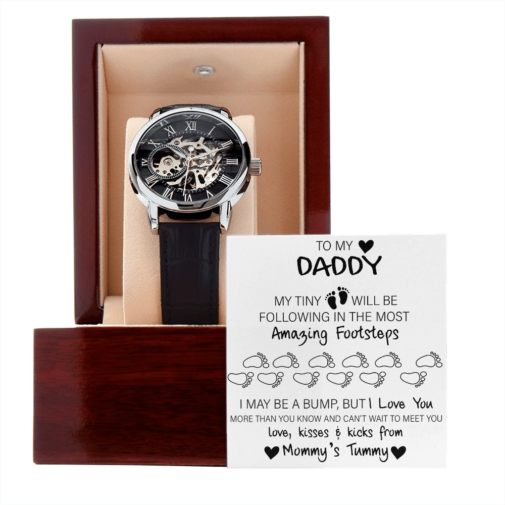 To My Daddy Gift Watch | I May Be A Bump | Father's Day Gift | Jewelry | PB24-WOOD, PROD-2228696, PT-4320, USER-43062, W30044 | TageUnlimited