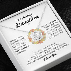 To My Daughter Eternal Heart Four-leaf Clover Pendant Necklace With Card Box Gifts Set for Women Girls Christmas Birthday Gift | 0 | Tage-Active