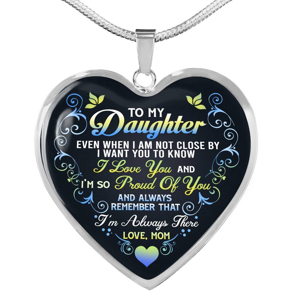 To My Daughter Exquisite Heart Pendant Necklace To Daughter From Mom Sunflower Necklace Heart Necklace Birthday Christmas Gift | 0 | Tage-Active