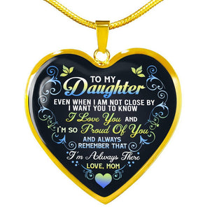 To My Daughter Exquisite Heart Pendant Necklace To Daughter From Mom Sunflower Necklace Heart Necklace Birthday Christmas Gift | 0 | Tage-Active