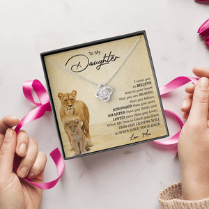To My Daughter | I Want You To Believe (Love Knot Necklace) | Jewelry | C30011TG, C30011TR, lx-C30011, PB23-WOOD, PROD-2249175, PT-922, TNM-1, USER-43062 | TageUnlimited