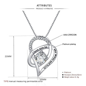To My Daughter Necklace for Women Crystal Heart Pendant Necklace from Dad LoveCube Necklace for Daughter Gifts for Family | 0 | Tage-Active