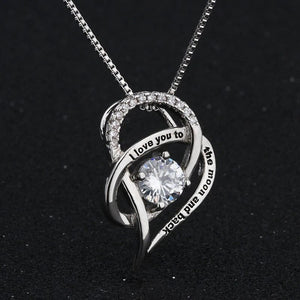 To My Daughter Necklace for Women Crystal Heart Pendant Necklace from Dad LoveCube Necklace for Daughter Gifts for Family | 0 | Tage-Active