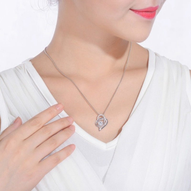 To My Daughter Necklace for Women Crystal Heart Pendant Necklace from Dad LoveCube Necklace for Daughter Gifts for Family | 0 | Tage-Active