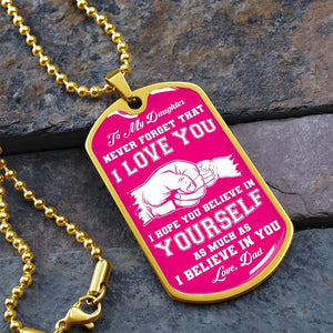 To My Daughter | Never Forget 💕 | Jewelry | A1014T, A1014TG, G007T, G007TG, lx-G007, PROD-1941900, PT-133, TNM-1, USER-43062 | TageUnlimited