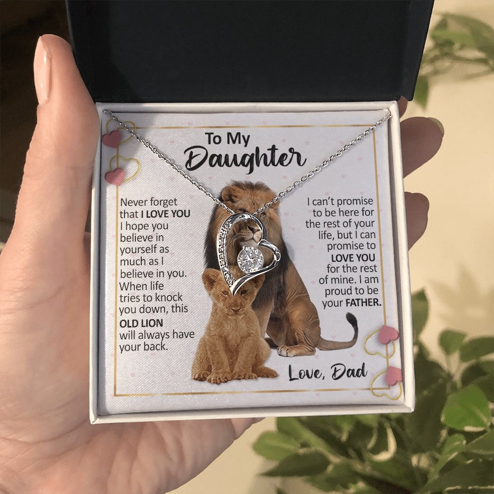 To My Daughter | Proud To Be Your Father (Forever Love Necklace) | Jewelry | C30025TG, C30025TR, lx-C30025, PB23-WOOD, PROD-2240773, PT-781, TNM-1, USER-43062 | TageUnlimited