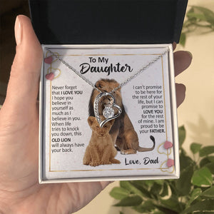 To My Daughter | Proud To Be Your Father (Forever Love Necklace) | Jewelry | C30025TG, C30025TR, lx-C30025, PB23-WOOD, PROD-2240773, PT-781, TNM-1, USER-43062 | TageUnlimited