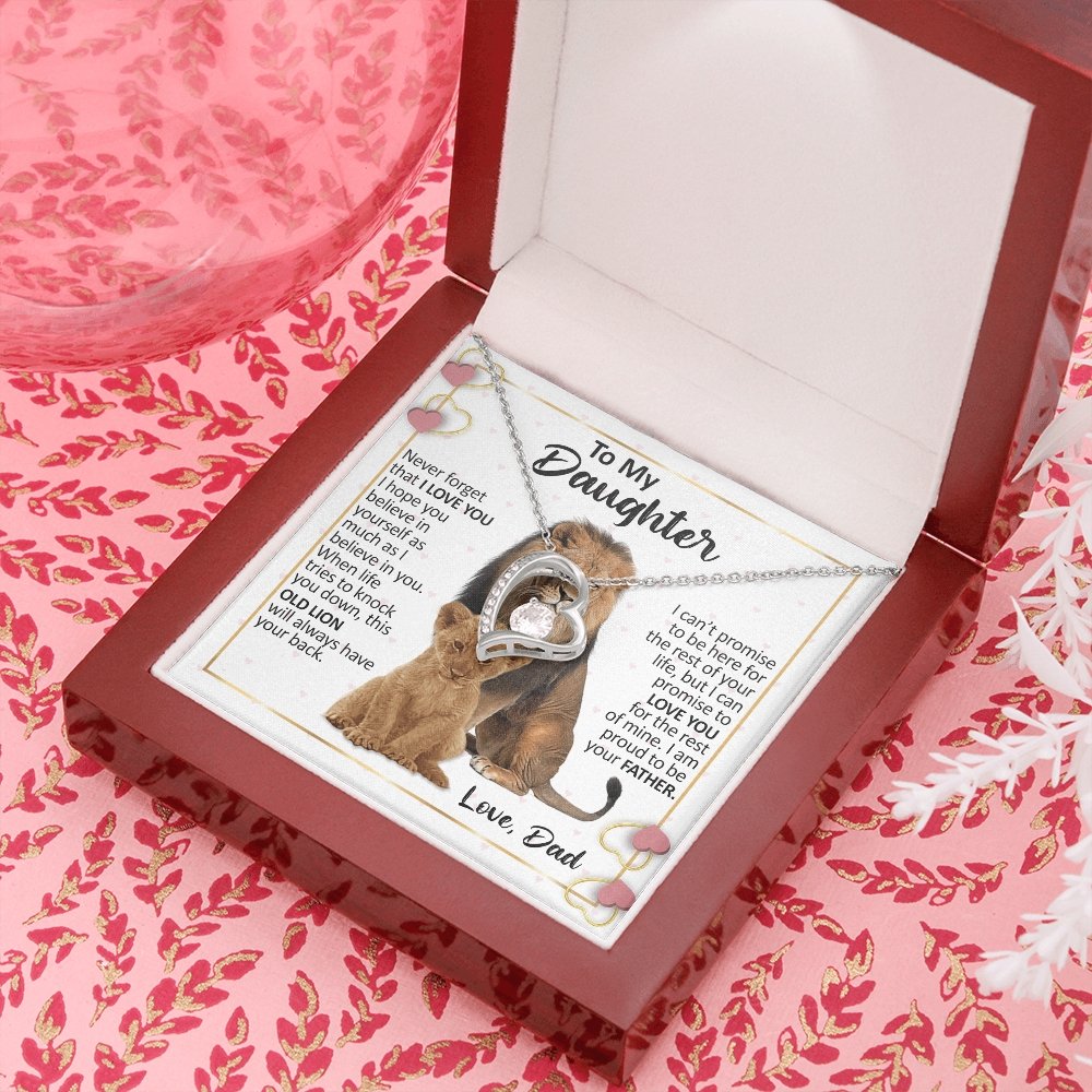 To My Daughter | Proud To Be Your Father (Forever Love Necklace) | Jewelry | C30025TG, C30025TR, lx-C30025, PB23-WOOD, PROD-2240773, PT-781, TNM-1, USER-43062 | TageUnlimited