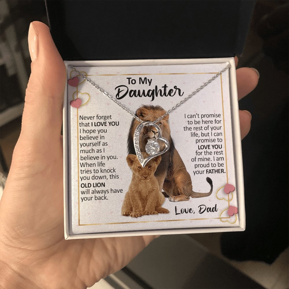 To My Daughter | Proud To Be Your Father (Forever Love Necklace) | Jewelry | C30025TG, C30025TR, lx-C30025, PB23-WOOD, PROD-2240773, PT-781, TNM-1, USER-43062 | TageUnlimited
