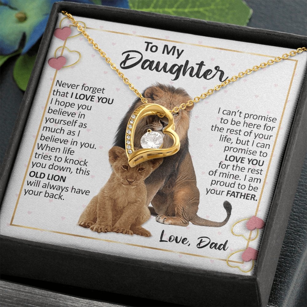 To My Daughter | Proud To Be Your Father (Forever Love Necklace) | Jewelry | C30025TG, C30025TR, lx-C30025, PB23-WOOD, PROD-2240773, PT-781, TNM-1, USER-43062 | TageUnlimited
