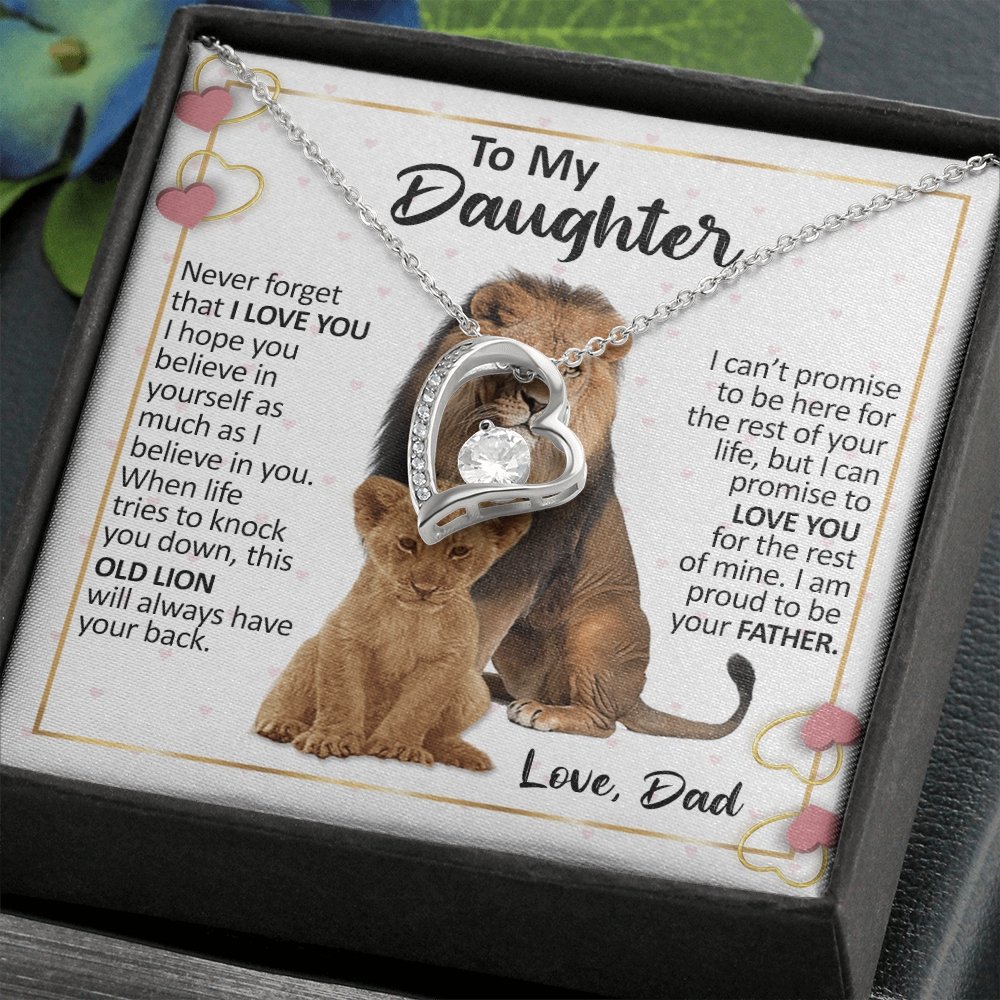 To My Daughter | Proud To Be Your Father (Forever Love Necklace) | Jewelry | C30025TG, C30025TR, lx-C30025, PB23-WOOD, PROD-2240773, PT-781, TNM-1, USER-43062 | TageUnlimited