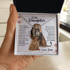 To My Daughter | Proud To Be Your Father (Forever Love Necklace) | Jewelry | C30025TG, C30025TR, lx-C30025, PB23-WOOD, PROD-2240773, PT-781, TNM-1, USER-43062 | TageUnlimited