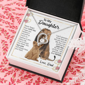 To My Daughter | Proud To Be Your Father (Forever Love Necklace) | Jewelry | C30025TG, C30025TR, lx-C30025, PB23-WOOD, PROD-2240773, PT-781, TNM-1, USER-43062 | TageUnlimited