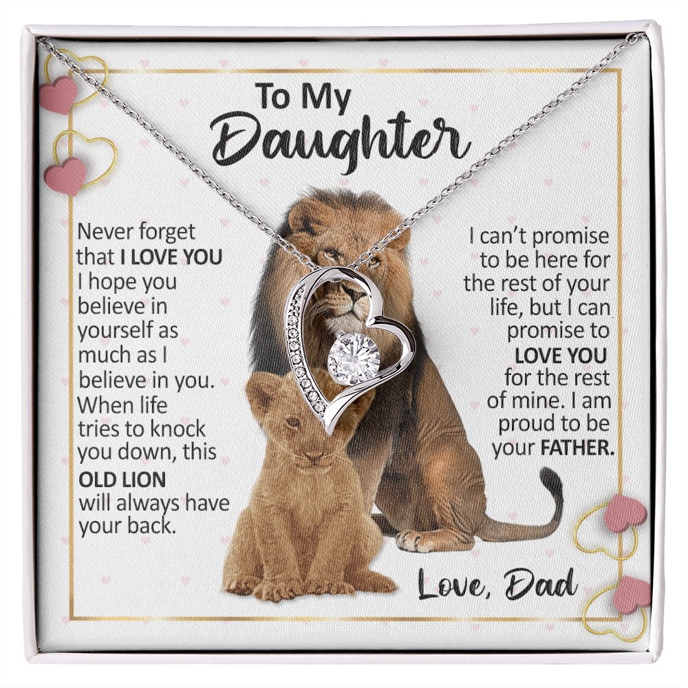 To My Daughter | Proud To Be Your Father (Forever Love Necklace) | Jewelry | C30025TG, C30025TR, lx-C30025, PB23-WOOD, PROD-2240773, PT-781, TNM-1, USER-43062 | TageUnlimited