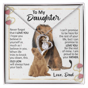 To My Daughter | Proud To Be Your Father (Forever Love Necklace) | Jewelry | C30025TG, C30025TR, lx-C30025, PB23-WOOD, PROD-2240773, PT-781, TNM-1, USER-43062 | TageUnlimited