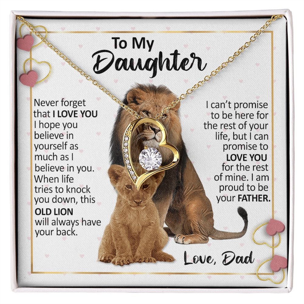 To My Daughter | Proud To Be Your Father (Forever Love Necklace) | Jewelry | C30025TG, C30025TR, lx-C30025, PB23-WOOD, PROD-2240773, PT-781, TNM-1, USER-43062 | TageUnlimited