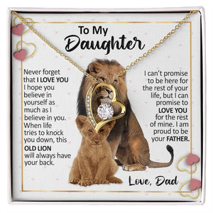 To My Daughter | Proud To Be Your Father (Forever Love Necklace) | Jewelry | C30025TG, C30025TR, lx-C30025, PB23-WOOD, PROD-2240773, PT-781, TNM-1, USER-43062 | TageUnlimited