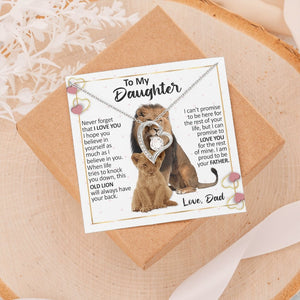 To My Daughter | Proud To Be Your Father (Forever Love Necklace) | Jewelry | C30025TG, C30025TR, lx-C30025, PB23-WOOD, PROD-2240773, PT-781, TNM-1, USER-43062 | TageUnlimited