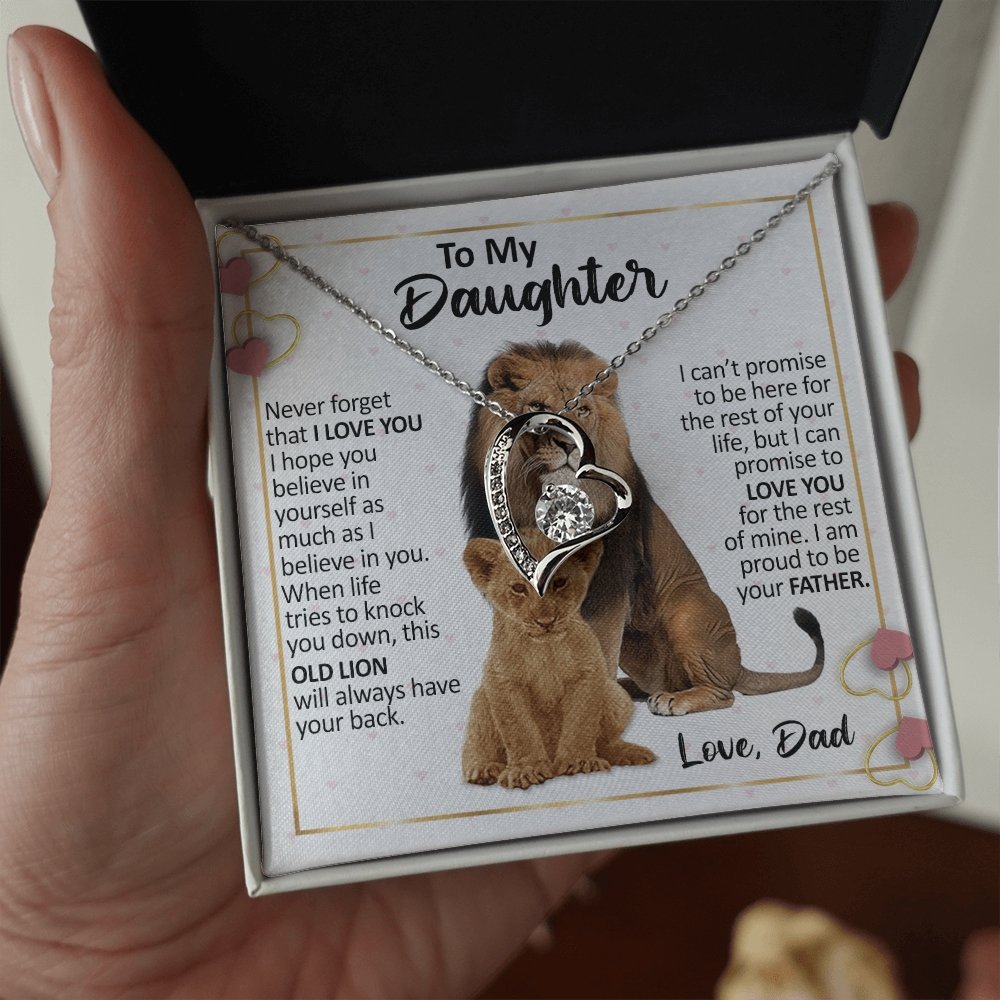 To My Daughter | Proud To Be Your Father (Forever Love Necklace) | Jewelry | C30025TG, C30025TR, lx-C30025, PB23-WOOD, PROD-2240773, PT-781, TNM-1, USER-43062 | TageUnlimited