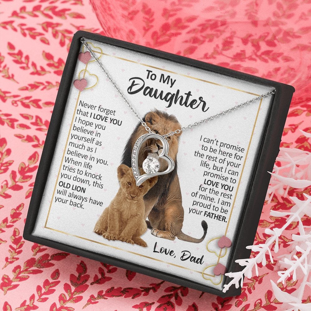 To My Daughter | Proud To Be Your Father (Forever Love Necklace) | Jewelry | C30025TG, C30025TR, lx-C30025, PB23-WOOD, PROD-2240773, PT-781, TNM-1, USER-43062 | TageUnlimited