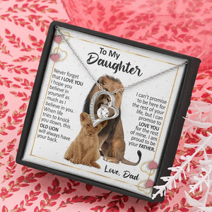 To My Daughter | Proud To Be Your Father (Forever Love Necklace) | Jewelry | C30025TG, C30025TR, lx-C30025, PB23-WOOD, PROD-2240773, PT-781, TNM-1, USER-43062 | TageUnlimited