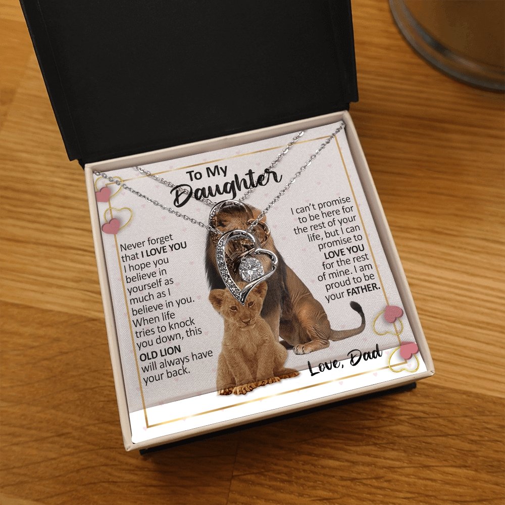 To My Daughter | Proud To Be Your Father (Forever Love Necklace) | Jewelry | C30025TG, C30025TR, lx-C30025, PB23-WOOD, PROD-2240773, PT-781, TNM-1, USER-43062 | TageUnlimited