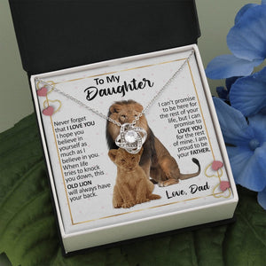 To My Daughter | Proud To Be Your Father (Love Knot Necklace) | Jewelry | C30011TG, C30011TR, lx-C30011, PB23-WOOD, PROD-2232299, PT-922, TNM-1, USER-43062 | TageUnlimited
