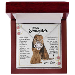 To My Daughter | Proud To Be Your Father (Love Knot Necklace) | Jewelry | C30011TG, C30011TR, lx-C30011, PB23-WOOD, PROD-2232299, PT-922, TNM-1, USER-43062 | TageUnlimited