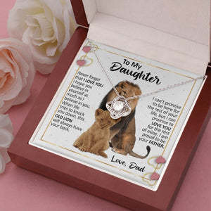 To My Daughter | Proud To Be Your Father (Love Knot Necklace) | Jewelry | C30011TG, C30011TR, lx-C30011, PB23-WOOD, PROD-2232299, PT-922, TNM-1, USER-43062 | TageUnlimited