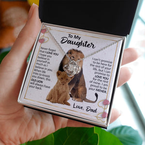 To My Daughter | Proud To Be Your Father (Love Knot Necklace) | Jewelry | C30011TG, C30011TR, lx-C30011, PB23-WOOD, PROD-2232299, PT-922, TNM-1, USER-43062 | TageUnlimited