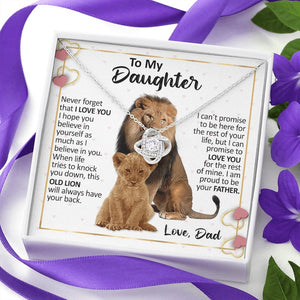To My Daughter | Proud To Be Your Father (Love Knot Necklace) | Jewelry | C30011TG, C30011TR, lx-C30011, PB23-WOOD, PROD-2232299, PT-922, TNM-1, USER-43062 | TageUnlimited
