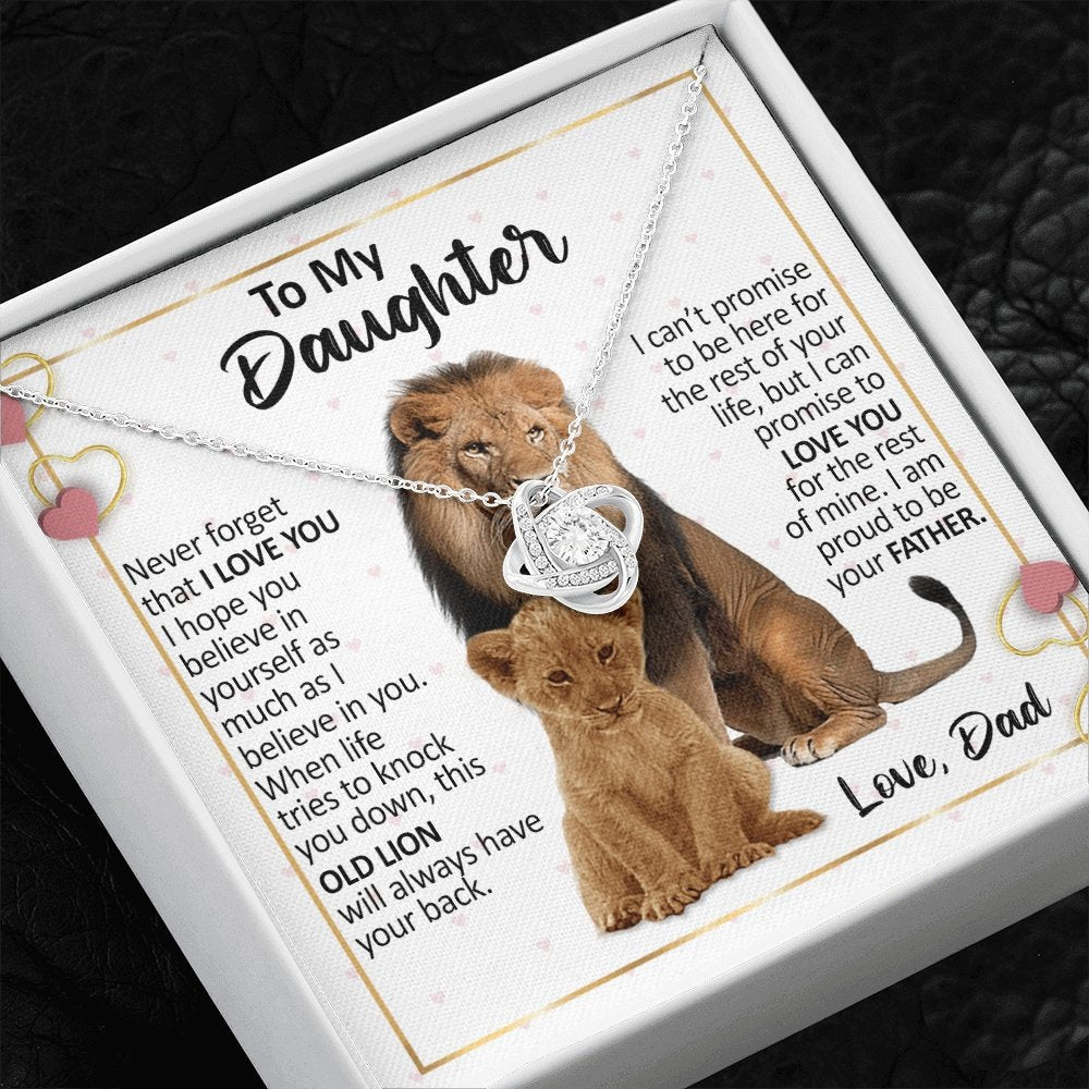 To My Daughter | Proud To Be Your Father (Love Knot Necklace) | Jewelry | C30011TG, C30011TR, lx-C30011, PB23-WOOD, PROD-2232299, PT-922, TNM-1, USER-43062 | TageUnlimited