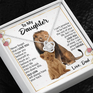 To My Daughter | Proud To Be Your Father (Love Knot Necklace) | Jewelry | C30011TG, C30011TR, lx-C30011, PB23-WOOD, PROD-2232299, PT-922, TNM-1, USER-43062 | TageUnlimited