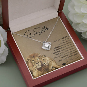 To My Daughter | You Are Braver (Love Knot Necklace) | Jewelry | C30011TG, C30011TR, lx-C30011, PB23-WOOD, PROD-2252275, PT-922, TNM-1, USER-43062 | TageUnlimited
