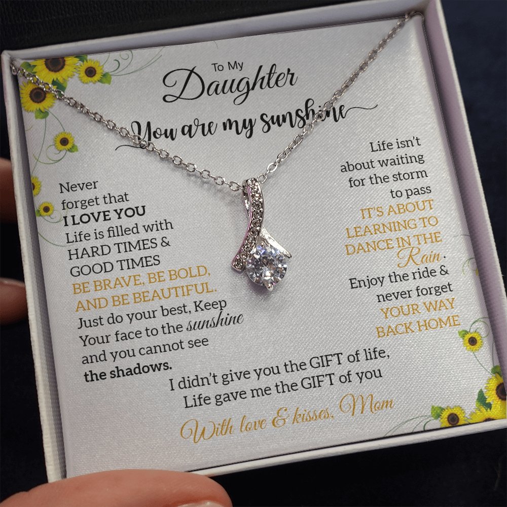 To My Daughter | You Are My Sunshine 💛🌻 | Jewelry | C30084TG, C30084TR, lx-C30084, PB23-WOOD, PROD-1879794, PT-930, TNM-1, USER-43062 | TageUnlimited