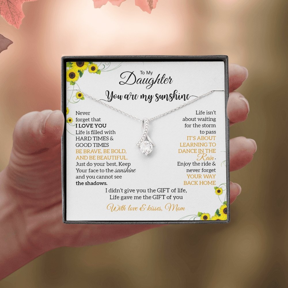 To My Daughter | You Are My Sunshine 💛🌻 | Jewelry | C30084TG, C30084TR, lx-C30084, PB23-WOOD, PROD-1879794, PT-930, TNM-1, USER-43062 | TageUnlimited