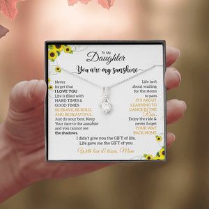 To My Daughter | You Are My Sunshine 💛🌻 | Jewelry | C30084TG, C30084TR, lx-C30084, PB23-WOOD, PROD-1879794, PT-930, TNM-1, USER-43062 | TageUnlimited