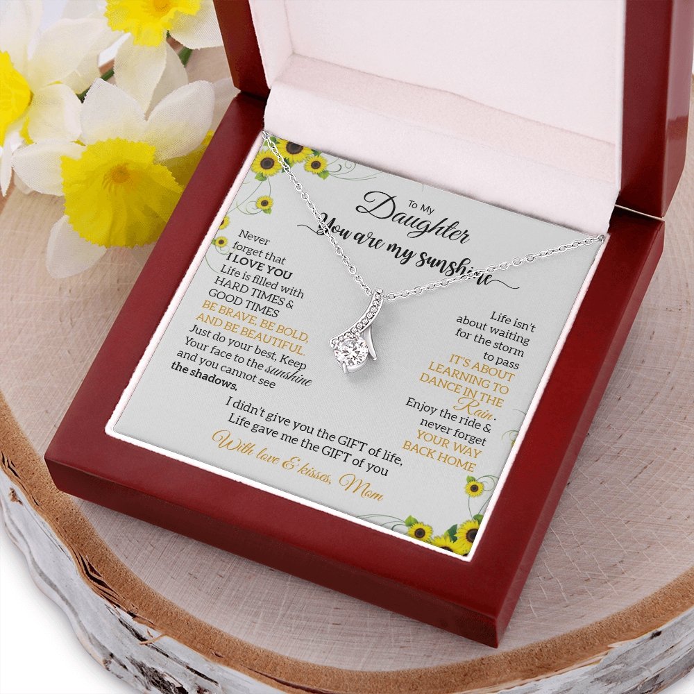To My Daughter | You Are My Sunshine 💛🌻 | Jewelry | C30084TG, C30084TR, lx-C30084, PB23-WOOD, PROD-1879794, PT-930, TNM-1, USER-43062 | TageUnlimited