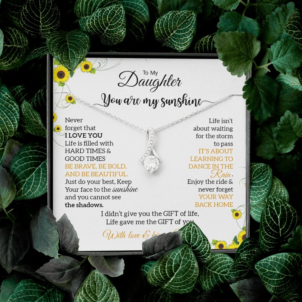 To My Daughter | You Are My Sunshine 💛🌻 | Jewelry | C30084TG, C30084TR, lx-C30084, PB23-WOOD, PROD-1879794, PT-930, TNM-1, USER-43062 | TageUnlimited