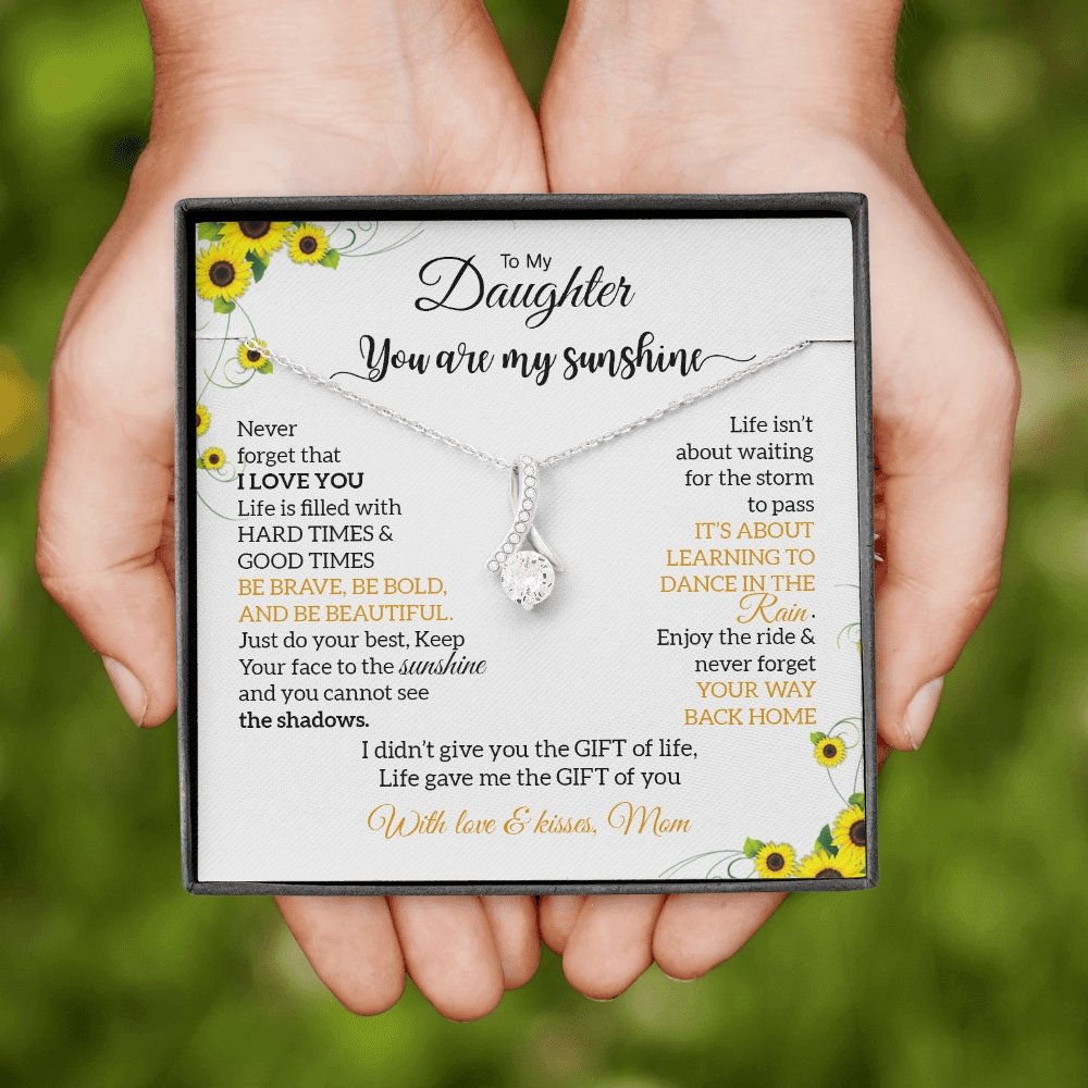 To My Daughter | You Are My Sunshine 💛🌻 | Jewelry | C30084TG, C30084TR, lx-C30084, PB23-WOOD, PROD-1879794, PT-930, TNM-1, USER-43062 | TageUnlimited