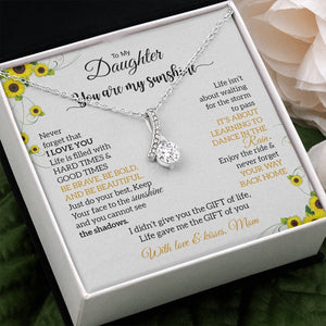 To My Daughter | You Are My Sunshine 💛🌻 | Jewelry | C30084TG, C30084TR, lx-C30084, PB23-WOOD, PROD-1879794, PT-930, TNM-1, USER-43062 | TageUnlimited