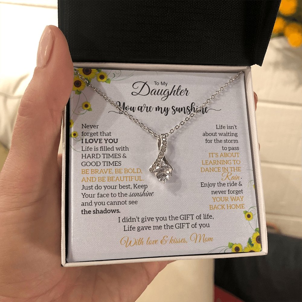 To My Daughter | You Are My Sunshine 💛🌻 | Jewelry | C30084TG, C30084TR, lx-C30084, PB23-WOOD, PROD-1879794, PT-930, TNM-1, USER-43062 | TageUnlimited
