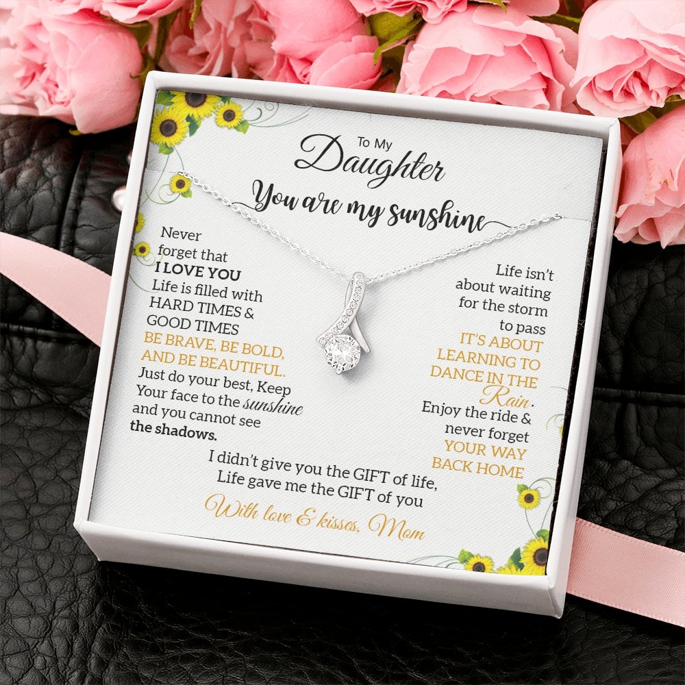 To My Daughter | You Are My Sunshine 💛🌻 | Jewelry | C30084TG, C30084TR, lx-C30084, PB23-WOOD, PROD-1879794, PT-930, TNM-1, USER-43062 | TageUnlimited