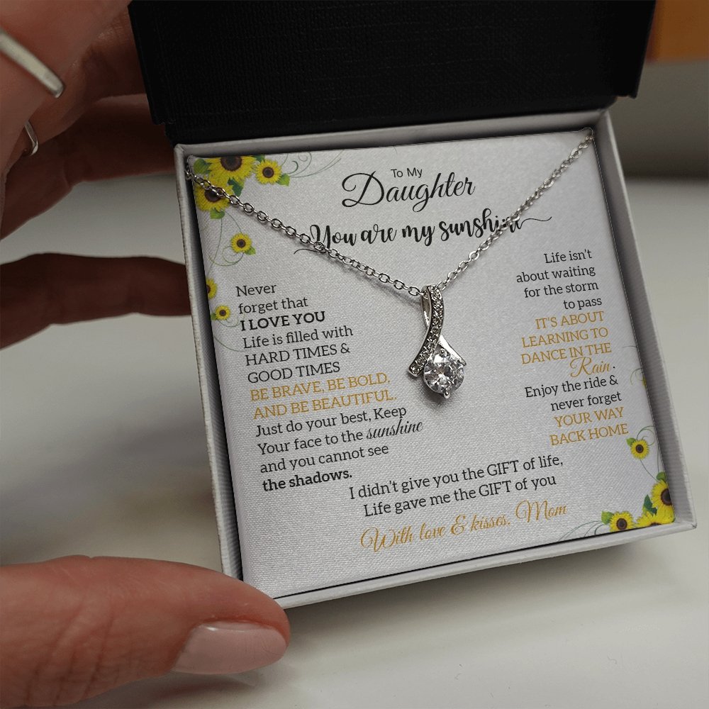 To My Daughter | You Are My Sunshine 💛🌻 | Jewelry | C30084TG, C30084TR, lx-C30084, PB23-WOOD, PROD-1879794, PT-930, TNM-1, USER-43062 | TageUnlimited
