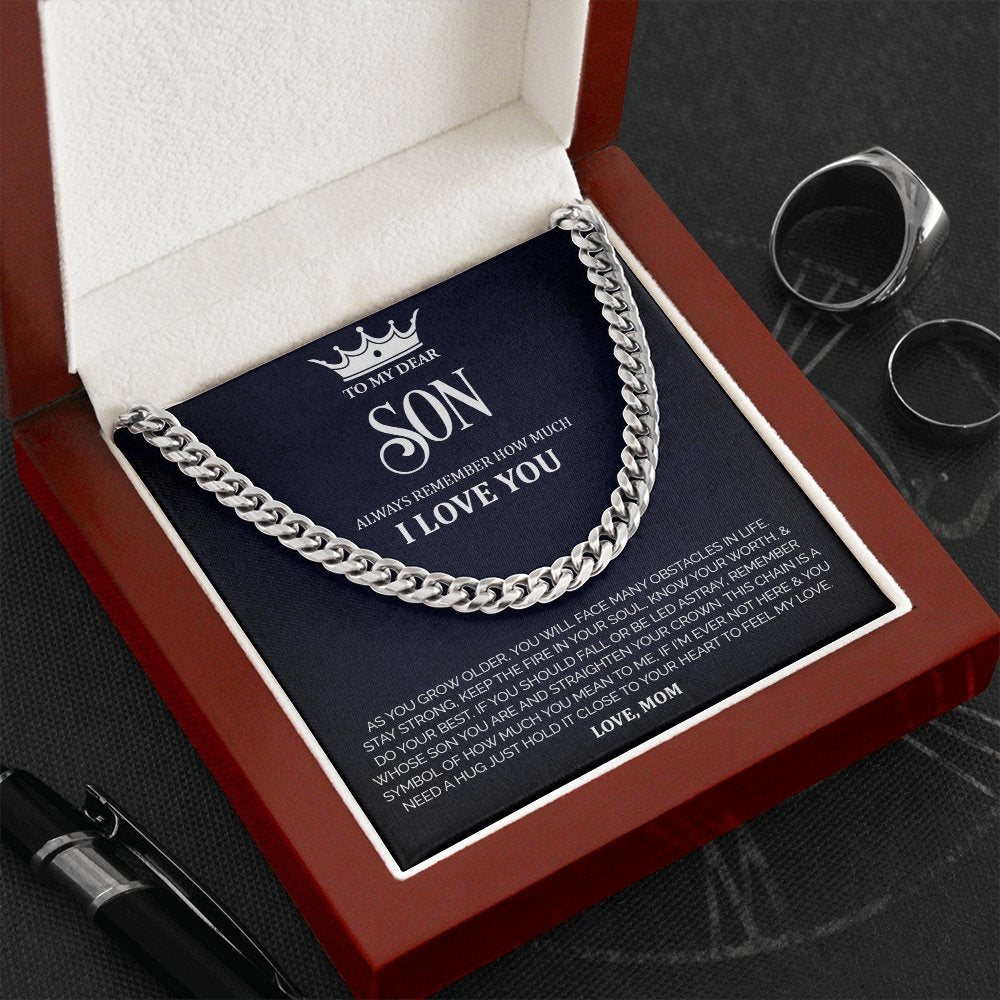 To My Dear Son | Always Remember | Jewelry | C30184T, C30184TG, lx-C30184, PB23-WOOD, PROD-1996457, PT-1772, USER-43062 | TageUnlimited