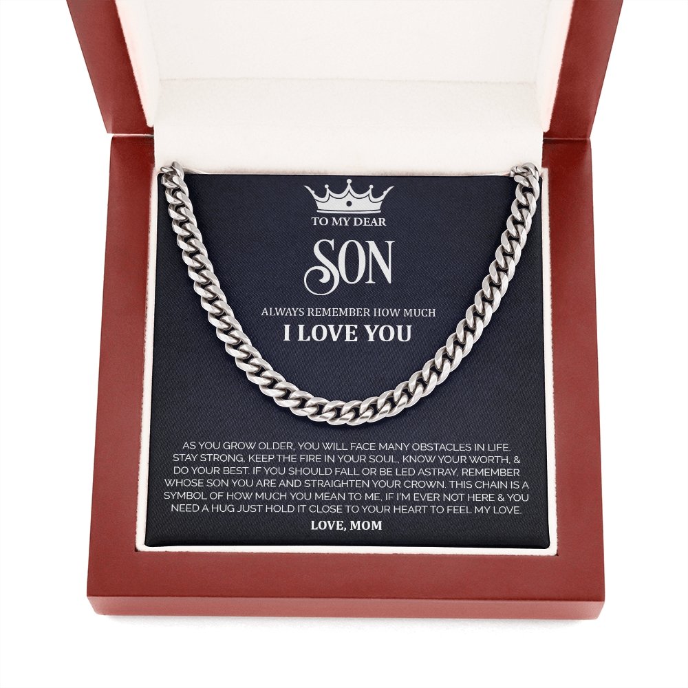 To My Dear Son | Always Remember | Jewelry | C30184T, C30184TG, lx-C30184, PB23-WOOD, PROD-1996457, PT-1772, USER-43062 | TageUnlimited