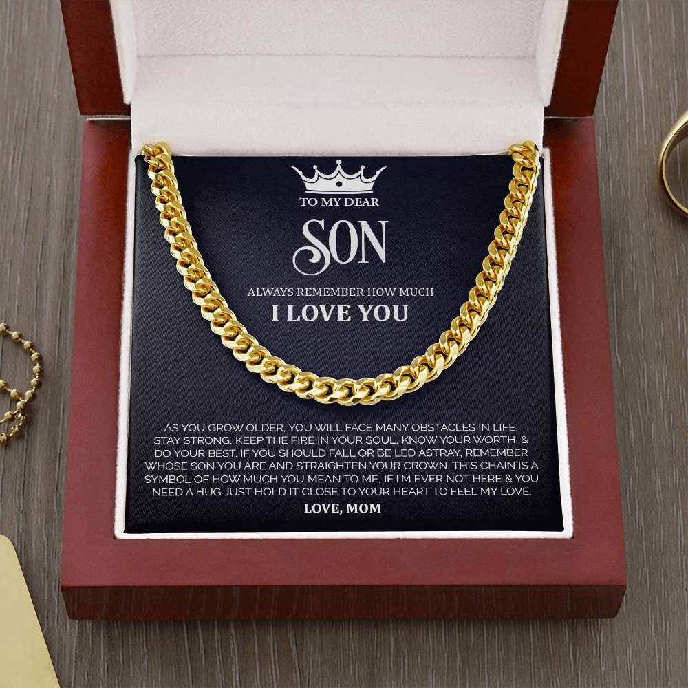 To My Dear Son | Always Remember | Jewelry | C30184T, C30184TG, lx-C30184, PB23-WOOD, PROD-1996457, PT-1772, USER-43062 | TageUnlimited