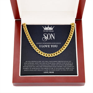 To My Dear Son | Always Remember | Jewelry | C30184T, C30184TG, lx-C30184, PB23-WOOD, PROD-1996457, PT-1772, USER-43062 | TageUnlimited